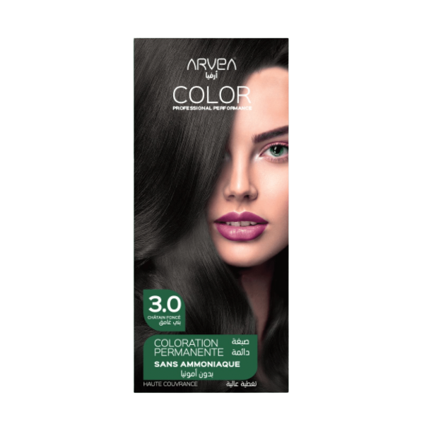 ARVEA COLORATION SANS AMONIAQUE 3.0 CHATAIN FONCE