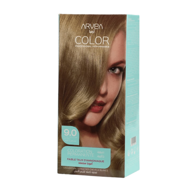 ARVEA COLORATION A FAIBLE TAUX D'AMMONIAUE 9.0 BLOND TRES CLAIR NATUREL