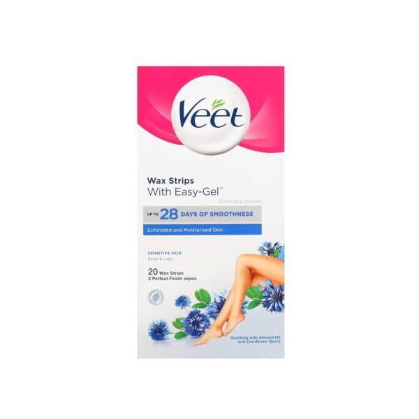 VEET BANDE DE CIRE JAMBES PEAUX SENSIBLE