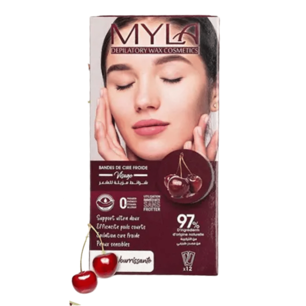 MYLA BANDE DE CIRE VISAGE CERISE NOURRISSANTE