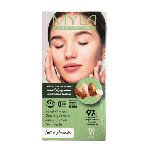 MYLA BANDE DE CIRE VISAGE LAIT D'AMANDES