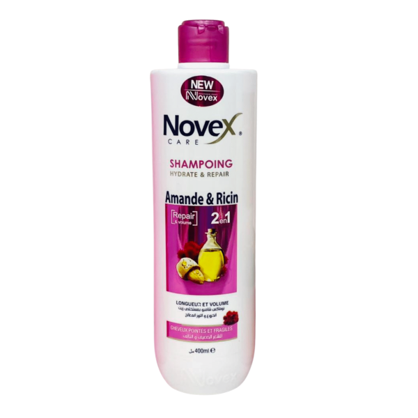 NOVEX SHAMPOING 400ML HYDRATE ET REPAIR AMANDE ET RICIN