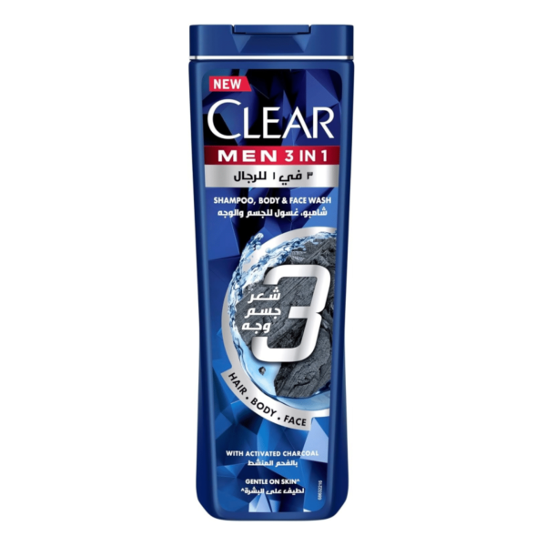 CLEAR SHP 360ML 3EN1 CHARBON PURIFIANT