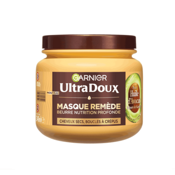 GARNIER ULTRA DOUX MASQUE REMEDE PURE HUILE D'AVOCAT ET BEURRE DE KARITE 340ML