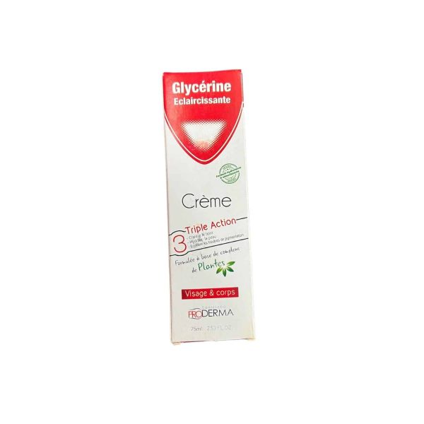 PRODERMA CREME GLYCERINE ECLAIRCISSANTE TRIPLE ACTION
