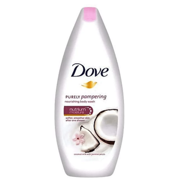 DOVE GEL DOUCHE 500ML SOIN APAISANT AU LAIT DE COCO EET PETALES DE JASMIN