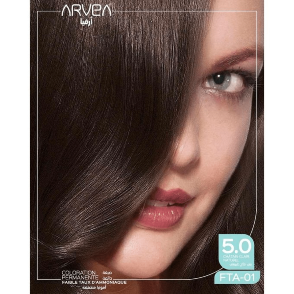 ARVEA COLORATION A FAIBLE TAUX D'AMMONIAUE 5.0 CHATAIN CLAIR NATUREL