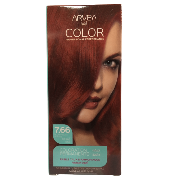 ARVEA COLORATION A FAIBLE TAUX D'AMMONIAUE 7.66 BLOND ROUGE INTENSE