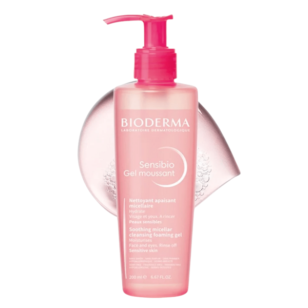 BIODERMA SENSIBIO GEL MOUSSANT VSAGE ET YEUX POUR PEAUX SENSIBLE 200ML