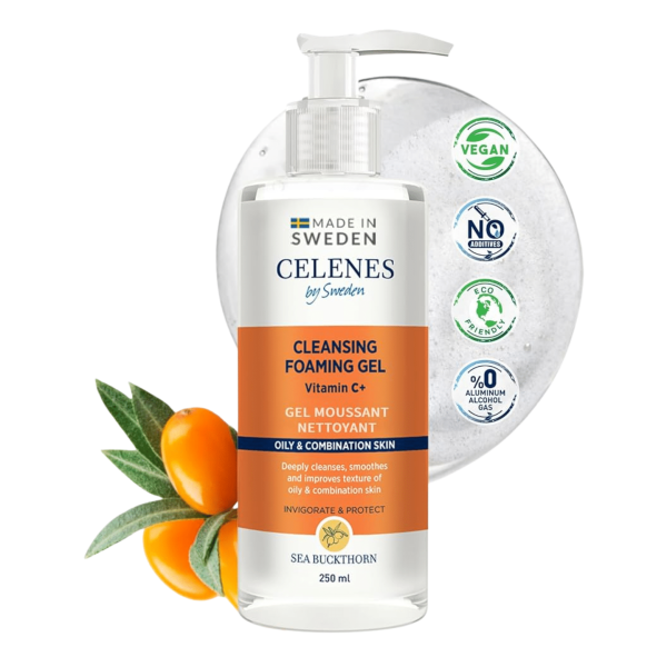CELENES GEL MOUSSANT A LA VITMINE C PEAUX MIXTE A GRASSE
