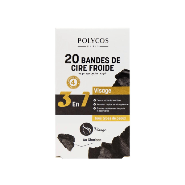POLYCOS BANDE DE CIRE FROIDE CHARBON VISAGE